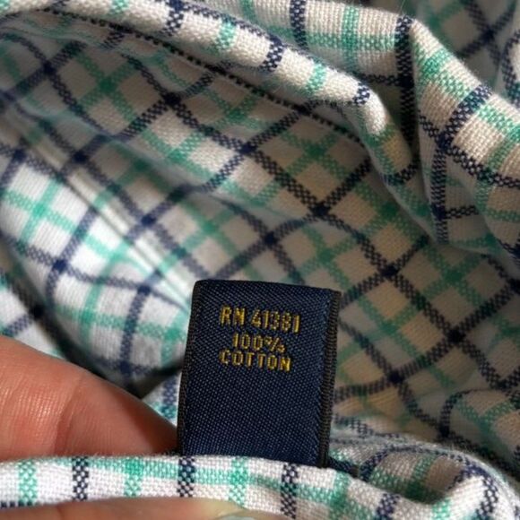Ralph Lauren Button Down Shirt Two Tone Blue Plaid Cotton Preppy Size XLT - Picture 4 of 4